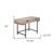 47" Taupe and Black Wood and Metal H-Shape Computer Desk With Two Drawers - 608219190293