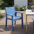 26" Blue Heavy Duty Plastic Outdoor Dining Chair - 880024813844