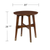 23" Brown Solid Wood End Table