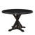 48" Antique Black Round X Pedestal Base Wood Dining Table - 606114157502