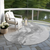 8' Gray And Silver Round Abstract Washable Indoor Outdoor Area Rug - 880016574838