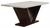 65" Contemporary White Marble And Walnut Dining Table - 689211850101