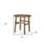 26" Brown Distressed Solid Wood End Table - 606114942436