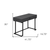 42" Gray and Black Wood and Metal Sled Computer Desk - 608219390105
