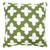 20" Green And White Geometric Cotton Blend Throw Pillow Cover - 880016661828