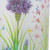 Set of Six Green White Green And Purple Floral Glass Tabletop Votive Candle Holders - 880024793504