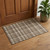 3' X 5' Chocolate And Ivory Plaid Washable Area Rug With UV Protection - 880024650951