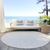 8' Ivory And Gray Round Abstract Washable Indoor Outdoor Area Rug - 608219252045