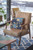 18" Navy Blue Garden Zippered Suede Throw Pillow