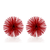 Set of Two Red Iron Decorative Spiky Sphere Tabletop Sculptures - 608219052348