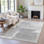 9' X 12' Linen And Gray Abstract Washable Indoor Outdoor Area Rug - 880016466645