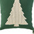 18" Green And Ivory Cotton Christmas Tree Throw Pillow with Tassels - 880024538068