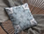 16" Blue Floral Forest Zippered Suede Throw Pillow