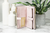 Michael Kors Jet Set Vanilla PVC Pink Leather Double Zip Wristlet Wallet - 194900065723
