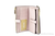 Michael Kors Jet Set Vanilla PVC Pink Leather Double Zip Wristlet Wallet - 194900065723