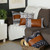 Homeroots Home Decor Set of 2 Black and Brown Throw Pillow Covers, 18x18 Inches