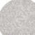 5' Gray and Ivory Floral Distressed Round Rug - 608219283773