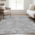 9' X 12' Gray And Silver Geometric Washable Indoor Outdoor Area Rug - 606114926078