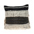 Homeroots Home Decor Black and Ivory Textured Throw Pillow, 18 inches