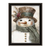 Old World Frosty The Snowman Black Framed Wall Art - 880016529692