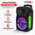 8 inch PA Portable Bluetooth Party Speaker Karaoke Boombox + 2 Wireless Mics - 810099499254