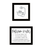 Set Of Two "Bathroom Rules" Black Framed Textual Art Wall Art - 608219239046
