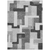 8' X 10' Silver Ivory And Charcoal Geometric Washable Indoor Outdoor Area Rug - 880016653274