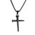 Necklace Black Nail Cross 24In Chain - 603799712316