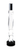 11" Silver Clear And Black Crystal Tabletop Taper Candlestick - 880016780772
