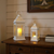 Distressed Filigree Metal Tabletop Lantern Candle Holders - 880016829563