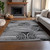 5' X 8' Black And Ivory Geometric Distressed Washable Area Rug With UV Protection - 880016876314