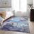 5' X 8' Navy Blue Purple And Gray Abstract Washable Area Rug With UV Protection - 880024912684