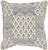 Indigo And Ivory Floral Waves Throw Pillow