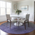 8' Olive Green And Purple Round Ombre Washable Indoor Outdoor Area Rug - 606114953678