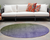 8' Olive Green And Purple Round Ombre Washable Indoor Outdoor Area Rug - 606114953678