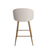 Oak Fabric Metal Low Back Counter Height Swivel Bar Chair - 880024588704