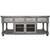 70" Blue and White Solid Wood Open shelving Distressed TV Stand - 606114745365