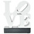 4" White And Black Resin Love Tabletop Sculpture - 880024965031
