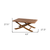 43" Brown Solid Wood Folding Outdoor Side Table