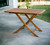 43" Brown Solid Wood Folding Outdoor Side Table