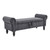 55" Dark Gray Corduroy and Solid Wood Upholstered Storage Bench With Flip Top - 880016837469