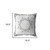 16"x16" White Zippered Suede Floral Throw Pillow
