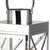 Set of Three Clear Glass Stainless Steel Tabletop Lantern Candle Holders - 880024727097