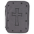 Bible Cover Cross Charcoal Gray Large - 603799750417