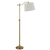 63" Bronze Adjustable Height Swing Arm Floor Lamp With White Fabric Shade - 606114729068
