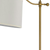 63" Bronze Adjustable Height Swing Arm Floor Lamp With White Fabric Shade - 606114729068