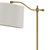 63" Bronze Adjustable Height Swing Arm Floor Lamp With White Fabric Shade - 606114729068