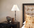 32" Black Metal Table Lamp With Off White Empire Shade - 606114728702