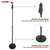 Universal Microphone Stand Height Adjustable 35 to 57" Round Base Floor Mic Holder Metal Build - 810144131955