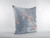 18” Gray Orange Boho Bird Zippered Suede Throw Pillow